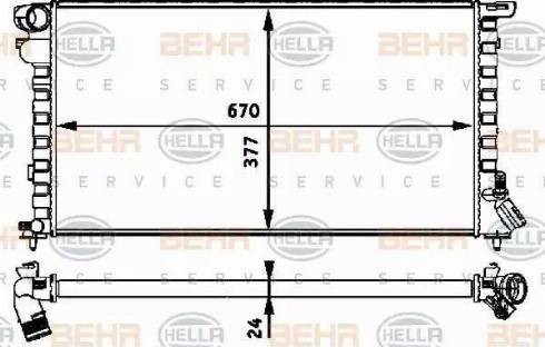 HELLA 8MK 376 717-631 - Radiatore, Raffreddamento motore autozon.pro