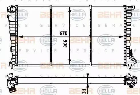 HELLA 8MK 376 717-621 - Radiatore, Raffreddamento motore autozon.pro