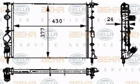 HELLA 8MK 376 717-671 - Radiatore, Raffreddamento motore autozon.pro