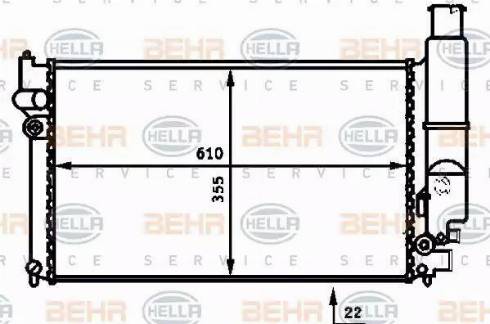 HELLA 8MK 376 717-331 - Radiatore, Raffreddamento motore autozon.pro