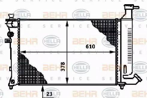 HELLA 8MK 376 717-291 - Radiatore, Raffreddamento motore autozon.pro