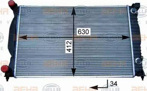 HELLA 8MK 376 717-234 - Radiatore, Raffreddamento motore autozon.pro