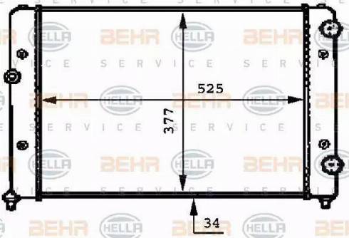 HELLA 8MK 376 717-734 - Radiatore, Raffreddamento motore autozon.pro