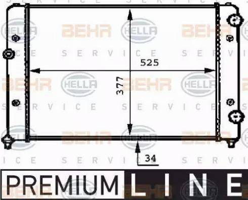 HELLA 8MK 376 717-731 - Radiatore, Raffreddamento motore autozon.pro