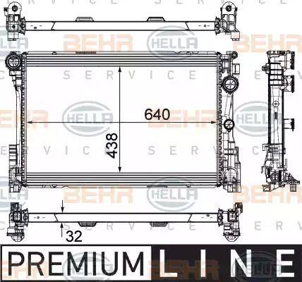 HELLA 8MK 376 780-691 - Radiatore, Raffreddamento motore autozon.pro