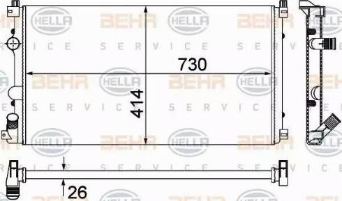 HELLA 8MK 376 780-671 - Radiatore, Raffreddamento motore autozon.pro