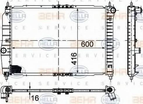 HELLA 8MK 376 780-191 - Radiatore, Raffreddamento motore autozon.pro