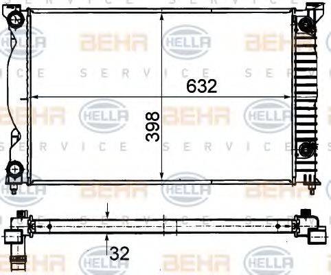 HELLA 8MK 376 780-251 - Radiatore, Raffreddamento motore autozon.pro