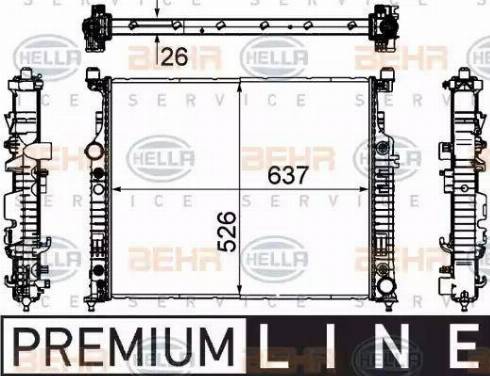 HELLA 8MK 376 781-571 - Radiatore, Raffreddamento motore autozon.pro