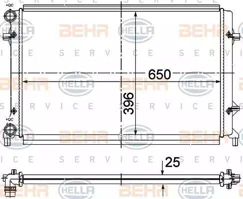 HELLA 8MK 376 781-091 - Radiatore, Raffreddamento motore autozon.pro