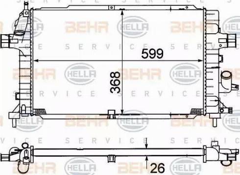 HELLA 8MK 376 781-041 - Radiatore, Raffreddamento motore autozon.pro