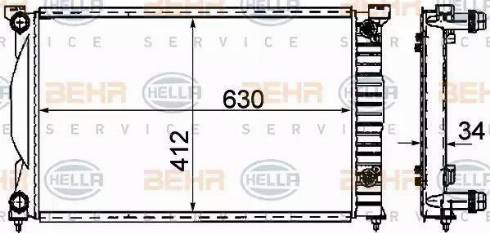 HELLA 8MK 376 781-061 - Radiatore, Raffreddamento motore autozon.pro