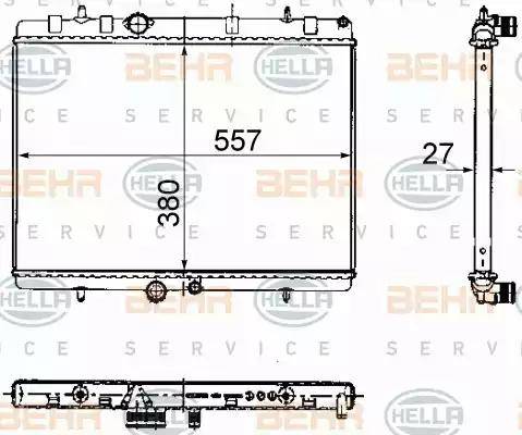 HELLA 8MK 376 781-121 - Radiatore, Raffreddamento motore autozon.pro