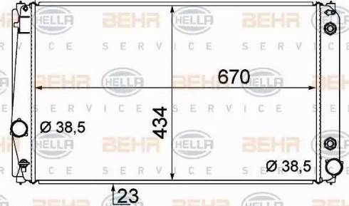 HELLA 8MK 376 783-611 - Radiatore, Raffreddamento motore autozon.pro