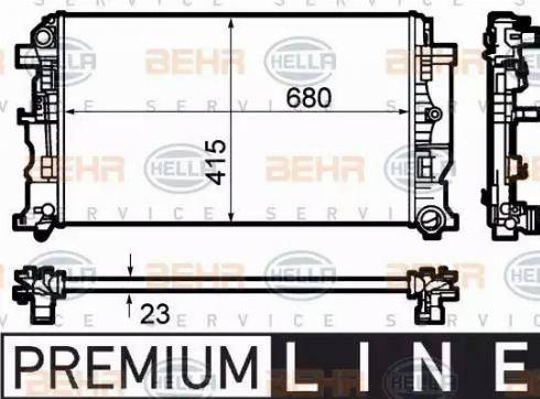 HELLA 8MK 376 782-051 - Radiatore, Raffreddamento motore autozon.pro