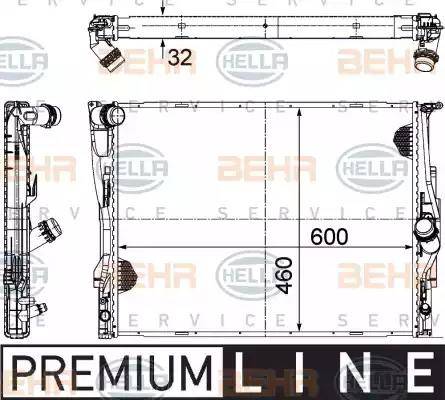 HELLA 8MK 376 782-071 - Radiatore, Raffreddamento motore autozon.pro