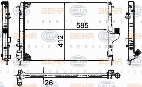 HELLA 8MK 376 787-651 - Radiatore, Raffreddamento motore autozon.pro