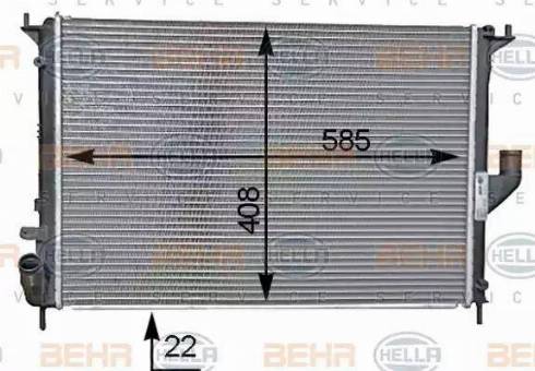 HELLA 8MK 376 787-341 - Radiatore, Raffreddamento motore autozon.pro