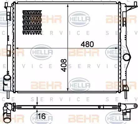 HELLA 8MK 376 787-351 - Radiatore, Raffreddamento motore autozon.pro