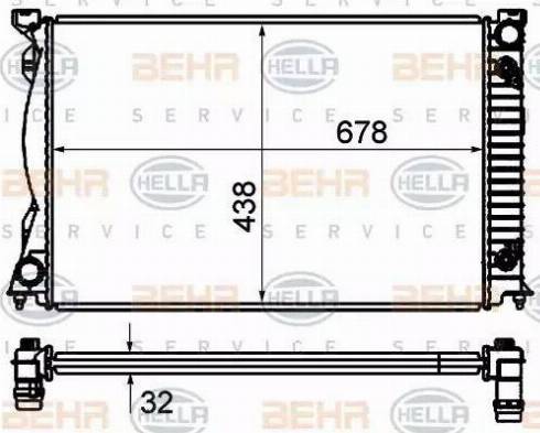 HELLA 8MK 376 735-011 - Radiatore, Raffreddamento motore autozon.pro