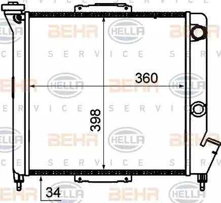 HELLA 8MK 376 735-031 - Radiatore, Raffreddamento motore autozon.pro