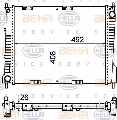 HELLA 8MK 376 735-141 - Radiatore, Raffreddamento motore autozon.pro