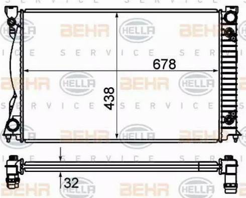 HELLA 8MK 376 735-151 - Radiatore, Raffreddamento motore autozon.pro