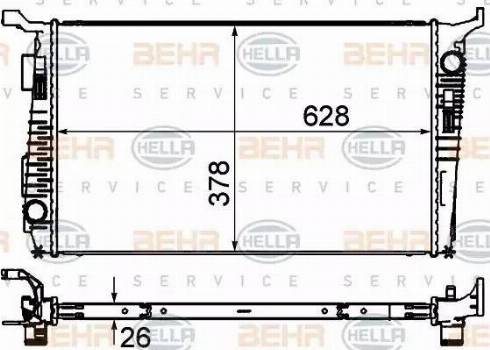 HELLA 8MK 376 735-181 - Radiatore, Raffreddamento motore autozon.pro