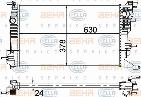 HELLA 8MK 376 735-135 - Radiatore, Raffreddamento motore autozon.pro