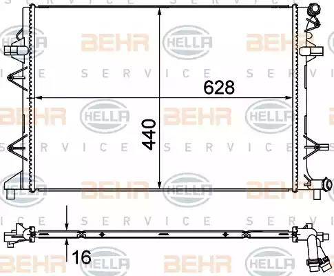 HELLA 8MK 376 735-371 - Radiatore, Raffreddamento motore autozon.pro