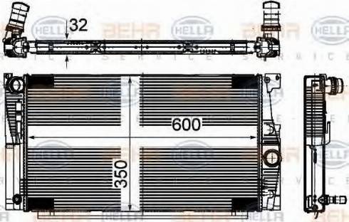 HELLA 8MK 376 729-271 - Radiatore, Raffreddamento motore autozon.pro