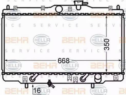 HELLA 8MK 376 724-511 - Radiatore, Raffreddamento motore autozon.pro