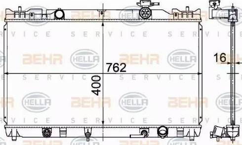 HELLA 8MK 376 724-571 - Radiatore, Raffreddamento motore autozon.pro