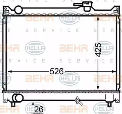 HELLA 8MK 376 724-661 - Radiatore, Raffreddamento motore autozon.pro