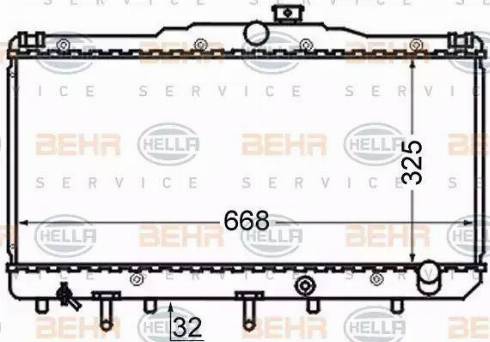 HELLA 8MK 376 724-621 - Radiatore, Raffreddamento motore autozon.pro