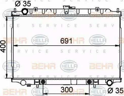 HELLA 8MK 376 724-671 - Radiatore, Raffreddamento motore autozon.pro