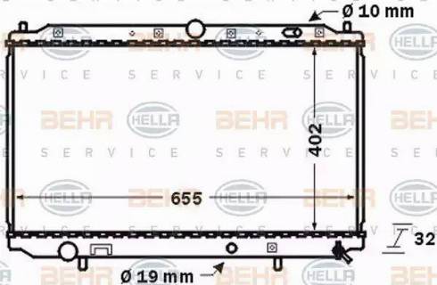 HELLA 8MK 376 724-751 - Radiatore, Raffreddamento motore autozon.pro