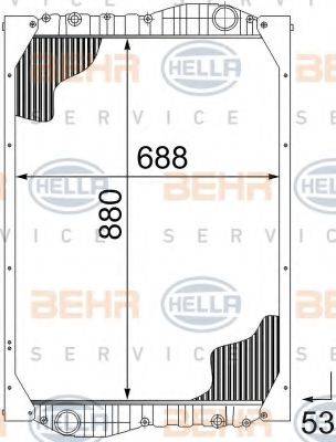 HELLA 8MK 376 726-571 - Radiatore, Raffreddamento motore autozon.pro