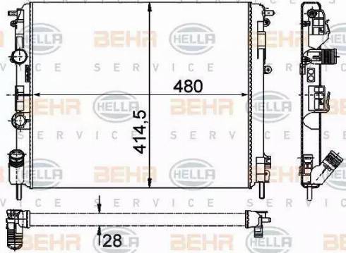 HELLA 8MK 376 726-731 - Radiatore, Raffreddamento motore autozon.pro