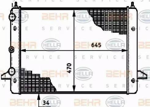 HELLA 8MK 376 720-491 - Radiatore, Raffreddamento motore autozon.pro