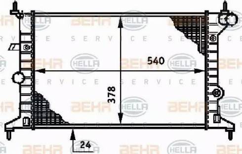 HELLA 8MK 376 720-411 - Radiatore, Raffreddamento motore autozon.pro