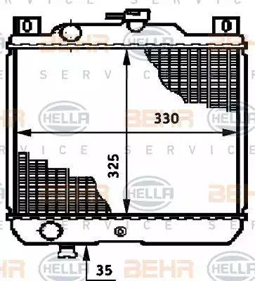 HELLA 8MK 376 720-671 - Radiatore, Raffreddamento motore autozon.pro