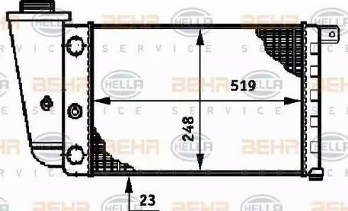 HELLA 8MK 376 720-051 - Radiatore, Raffreddamento motore autozon.pro