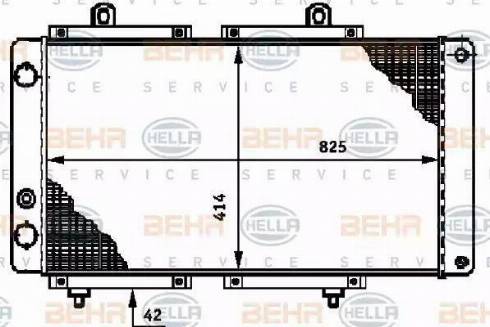 HELLA 8MK 376 720-071 - Radiatore, Raffreddamento motore autozon.pro