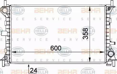 HELLA 8MK 376 720-301 - Radiatore, Raffreddamento motore autozon.pro