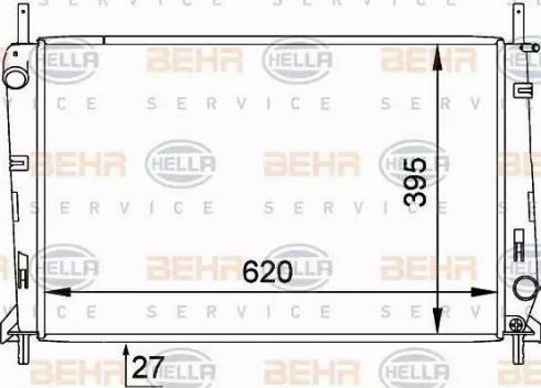 HELLA 8MK 376 720-311 - Radiatore, Raffreddamento motore autozon.pro