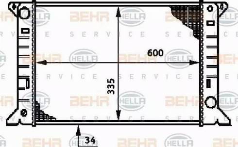 HELLA 8MK 376 720-251 - Radiatore, Raffreddamento motore autozon.pro