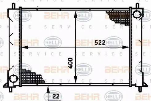 HELLA 8MK 376 720-231 - Radiatore, Raffreddamento motore autozon.pro