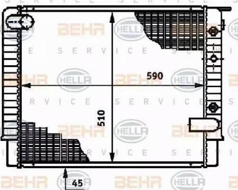 HELLA 8MK 376 720-711 - Radiatore, Raffreddamento motore autozon.pro