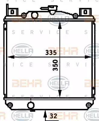 HELLA 8MK 376 720-731 - Radiatore, Raffreddamento motore autozon.pro